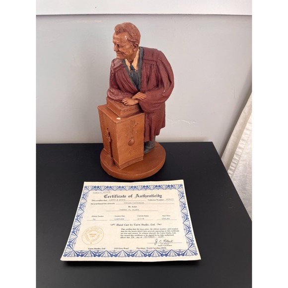 Tom Clark Gnome PARSON PATTERSON Large Sculpture #31 Minister Religious COA 1984 - Picture 2 of 9